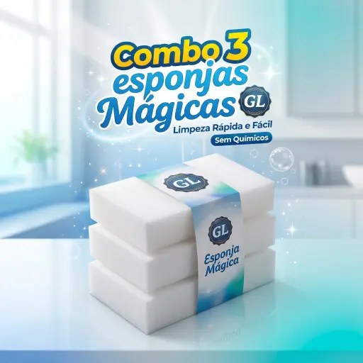 Kit 3 Esponjas Mágicas Limpa Bordas