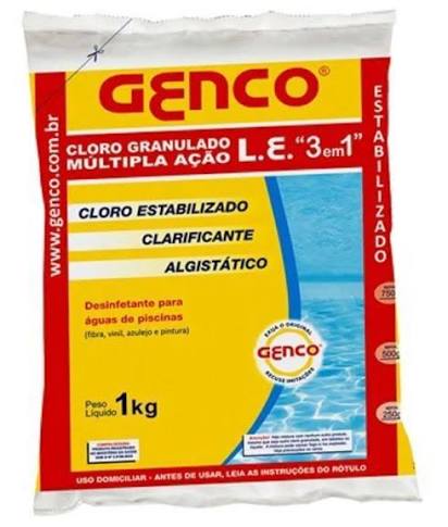 Cloro Genco 1kg Multiação 3 em 1